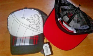 INKED BLACK NEW ERA EK DESIGNER COLLECTION ADULT A-FRAME SNAPBACK TRUCKER HAT - Picture 1 of 4