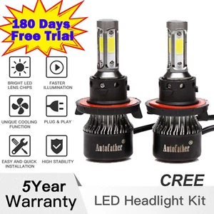 2x H13 9008 255000LM LED Headlight Bulb Kits 6000K Hi/Lo Dual BEAM Lamps Bright - Picture 1 of 9