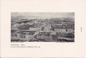 Vintage 1950s Print Architect FORSTER Ringstrasse Artist Von Alt VIENNA AUSTRIA - Picture 1 of 1