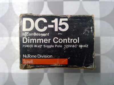 Control atenuador incandescente Nutone DC-15 120V 75-500W **Envío gratuito** Foto 1 de 3