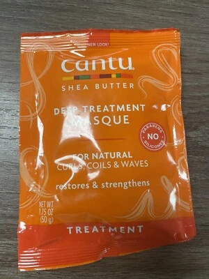 Mascarilla de tratamiento profundo de manteca de karité Cantu para cabello natural 1,75 oz, paquete de 2 Foto 1 de 2