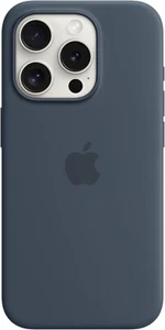 Apple iPhone 15 Pro Silicone Case with MagSafe - Storm Blue - Picture 1 of 3