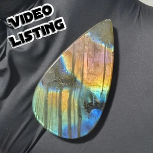 Labradorite Cabochon Crystal Tear Drop for Wire Wrapping Crafting DIY Art Crafts - Picture 1 of 15