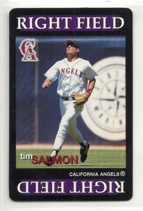 1996 Team Out! Baseball Game Card - Tim Salmon - California Angels