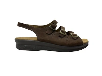 Zapatos para mujer SAS sandalias de gamuza marrón San Antonio talla 9 W Foto 1 de 4