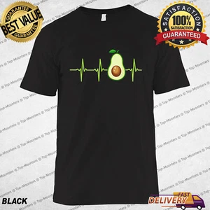 Avocado Heartbeat T-Shirt Avocado Shirt Gift for Men Women, Vegan Lover Tee Gift - Picture 1 of 12