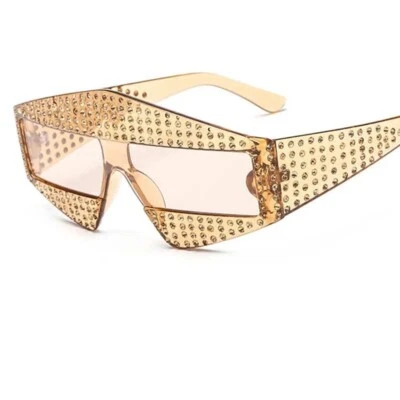 Gafas de sol de lujo Moda Escudo Visera Gafas de sol Fiesta Tonos Hombres Mujeres Lentejas Foto 1 de 2