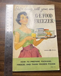 Folleto manual congelador de alimentos GE de colección de los años 50 congelador eléctrico general 9" x 6" - Imagen 1 de 8