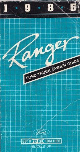 1985 Ford Ranger Manual do Proprietário Original OEM Manual de Instruções do Usuário Livro - Imagem 1 de 2