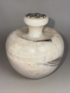 Vintage Barattolo portagioie con coperchio in marmo/onice - Made in Spain - Foto 1 di 9