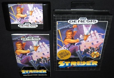 Strider (Sega Genesis, 1990) Complete in Box CIB - Image 1 of 4