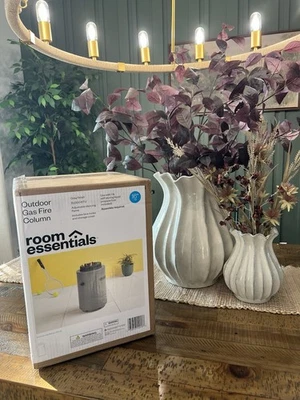 Columna redonda de gas propano/líquido de petróleo de 1 lb pozo de fuego gris - Room Essentials NUEVO Foto 1 de 4