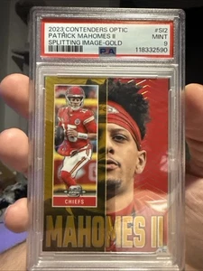Contenders Optic 2023 Patrick Mahomes immagine divisa oro 9/10 PSA 9 - Foto 1 di 6