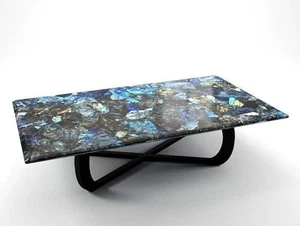 Labradorite Console table /GRANITE Labradorite Stone Countertop Slab Furniture - Picture 1 of 6