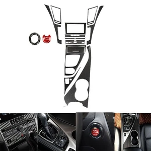 12Pcs For 2014-19 Infiniti Q50 Q60 Carbon Fiber Interior Dashboard Full Set Trim - Picture 1 of 12