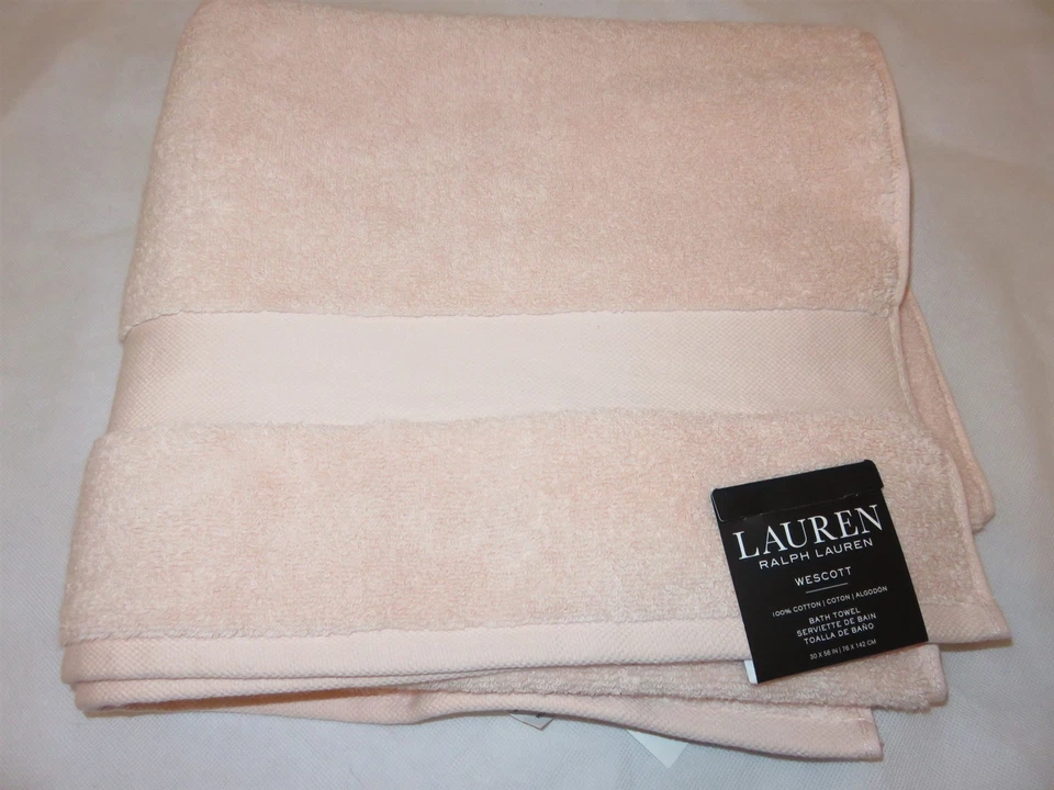 Lauren Ralph Lauren WESCOTT Bath Towels 6 Pc Set 100 Cotton PINK