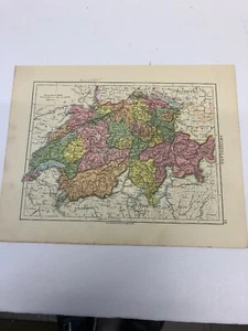 Map 1935: Italy , Switzerland Original Vintage Print Antique #19/1 - Picture 1 of 12