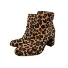 Inc International Concepts Farren 2 Block Heel Bootie Womens 7 Leopard Print New