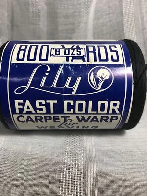 Alfombra Lily Fast Color Warp para tejer arte 414 negro 836 NUEVA DE COLECCIÓN 800yds, 8 OZ Foto 1 de 4