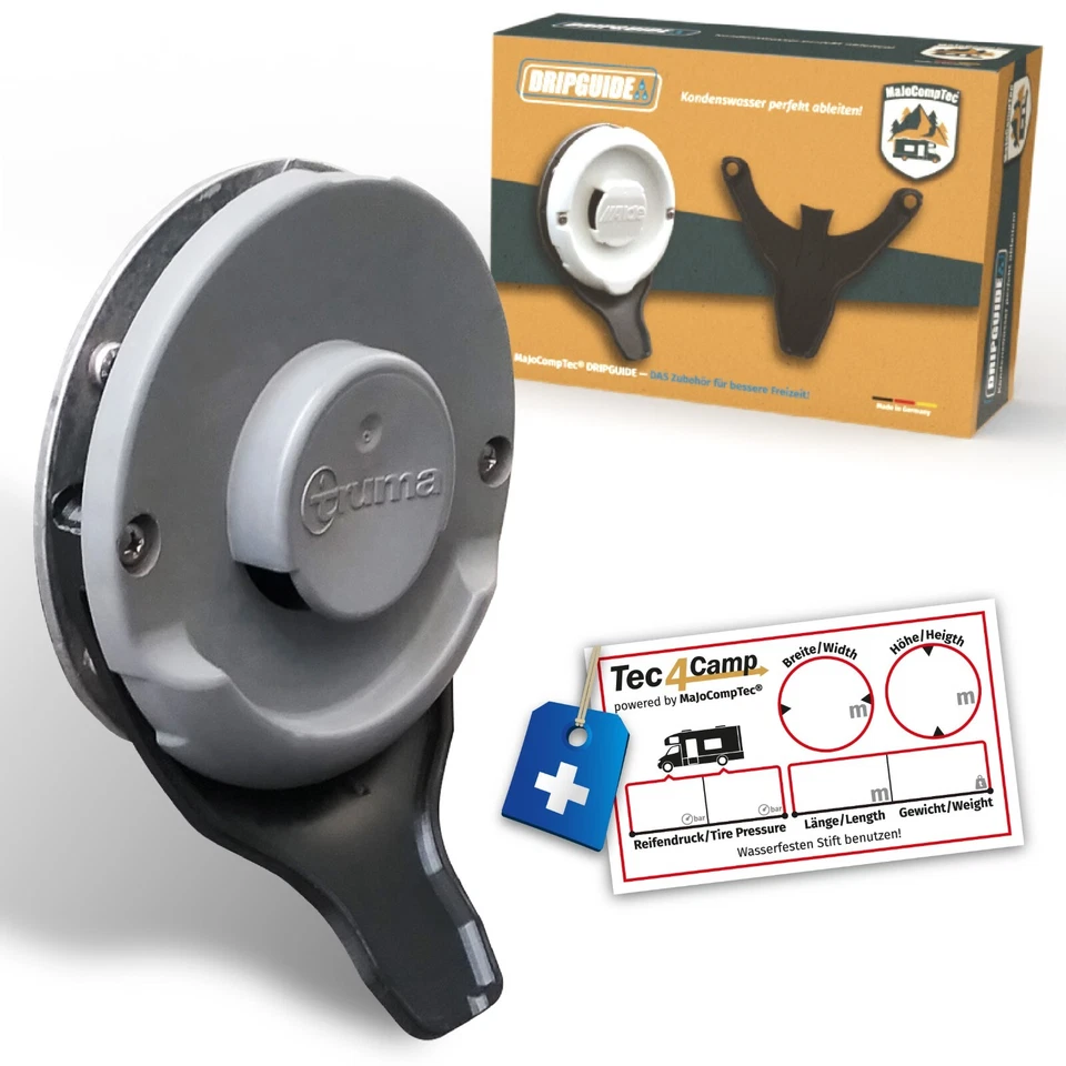 VON CAMPER FÜR CAMPER POWERED BY MAJOCOMPTEC DRIPGUIDE XL | Kondenswasserablauf | Zubehör für Wohnmobil Heizung Truma Alde