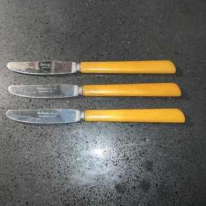 Coltelli in acciaio inox in bachelite colore butterscotch Washington Forge lotto di 3 - Foto 1 di 5