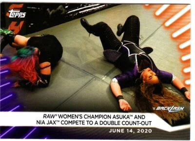2021 Topps WWE WOMENS DIVISION #27 ASUKA AND NIA JAX #15/99 MADE - Image 1 of 2