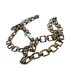 Vintage Calvin Klein  Silver Tone Chain Belt One size - Picture 1 of 5