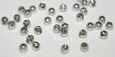 Wholesale Lots 4mm Rhodium Plated over Sterling Silver 925 Laser Cut Round Beads
