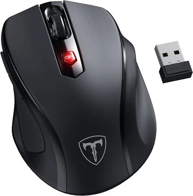 Victsing Wireless Mouse D-09 USB Receiver Optical Sensor Wireless Portable - Image 1 of 4