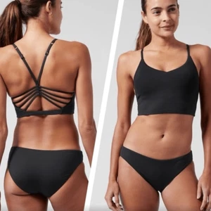 NWT Athleta Ventura Crop Bikini Top D-DD Dress Blue #798495 size M Medium - Picture 1 of 9