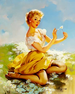 Gil Elvgren Pin-Up "Are Telling Love Me, Love" 8"x10" Art Print Reproduction - Picture 1 of 3
