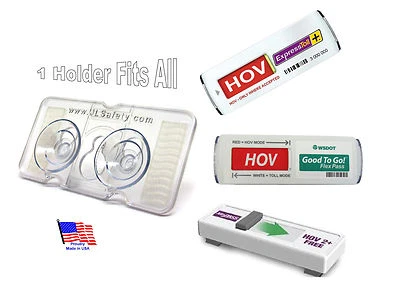 JL SAFETY NEW Toll Pass Holder for Good To Go Flex Pass, HOV ExpressToll, & MnPASS Tag