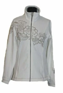 DAMEN JACKE SWEATJACKE FLEECEJACKE TORSTAI OFFWHITE TAUPE MOTIV Gr. S 36 NEU - Bild 1 von 4