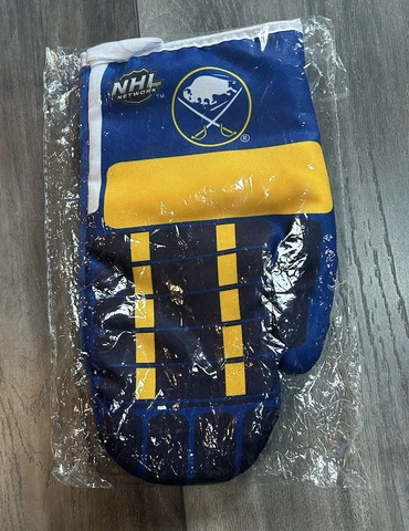Buffalo Sabres Promotional Giveaway Oven Mitt. NHL Network Goalie Glove RARE Cover