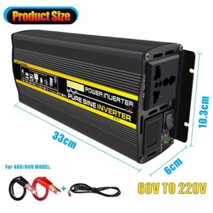 8000w 60v To 220v 60hz Pure Sine Wave Power Inverter Solar System For Home Car - Picture 1 of 12
