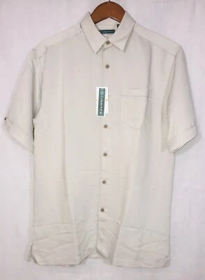 CUBAVERA Short Sleeve Untucked Shirt Men’s Small Soft Fell NEW Lunar Rock - Image 1 of 4