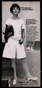 1967 Nancy Dussault und Yorkie Foto Simplicity Schnittmuster Vintage Print Ad - Bild 1 von 1