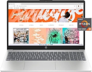 New HP 15-fc0010nr 15.6'' FHD Laptop AMD Ryzen 3 7320U 8GB 256GB SSD W11S - Picture 1 of 5