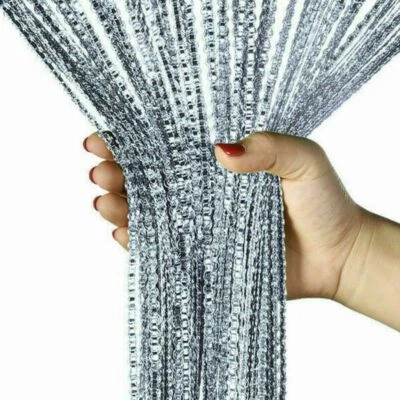 Cortina de puerta de cuerda EE. UU. Divisor de habitación Flecos Borla Cristal Panel de ventana 1*2 M Foto 1 de 4