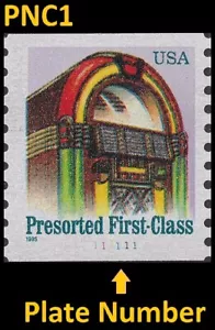 US 2911 Juke Box presorted first-class 25c PNC1 BEP 111111 MNH 1995 - Picture 1 of 1