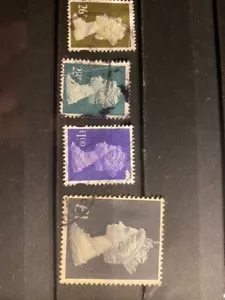 4 used British Queen stamps, good value for collection, discount shipping! - Picture 1 of 1