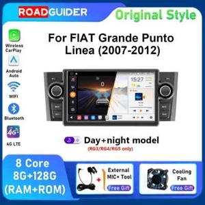 For Fiat Linea Grande Punto 2007-2012 CarPlay Car Radio GPS Multimedia Player - Picture 1 of 29