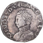 [#344090] Coin, France, Charles Ix, Teston Au Deux K Couronnés, 1563, Bayonne, V