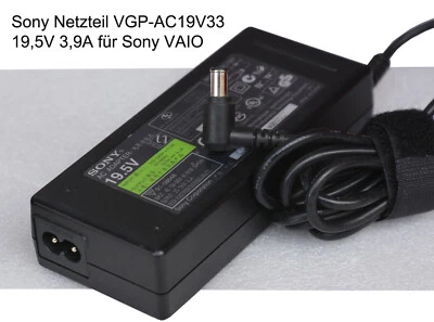 Laptop Netzteil Sony Vaio VGP-AC19V33 19,5V 39A 6,5mm-4,4mm PCG, VGN und VPC MMA - Bild 1 von 3