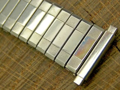Vintage Flex-On Watch Band Expansion Stainless 16mm-19mm Pre-Owned Bracelet - Image 1 of 3