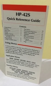 HP 42S Quick Reference Guide - Picture 1 of 4