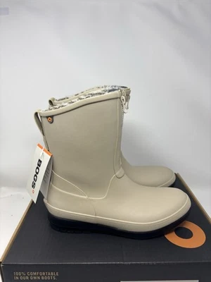 Botas de inverno Bogs Amanda II com zíper impermeável bege arenito femininas tamanho 8 - Imagem 1 de 4