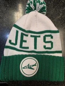 New York Jets Mitchell & Ness berretto in maglia con pom - Foto 1 di 2