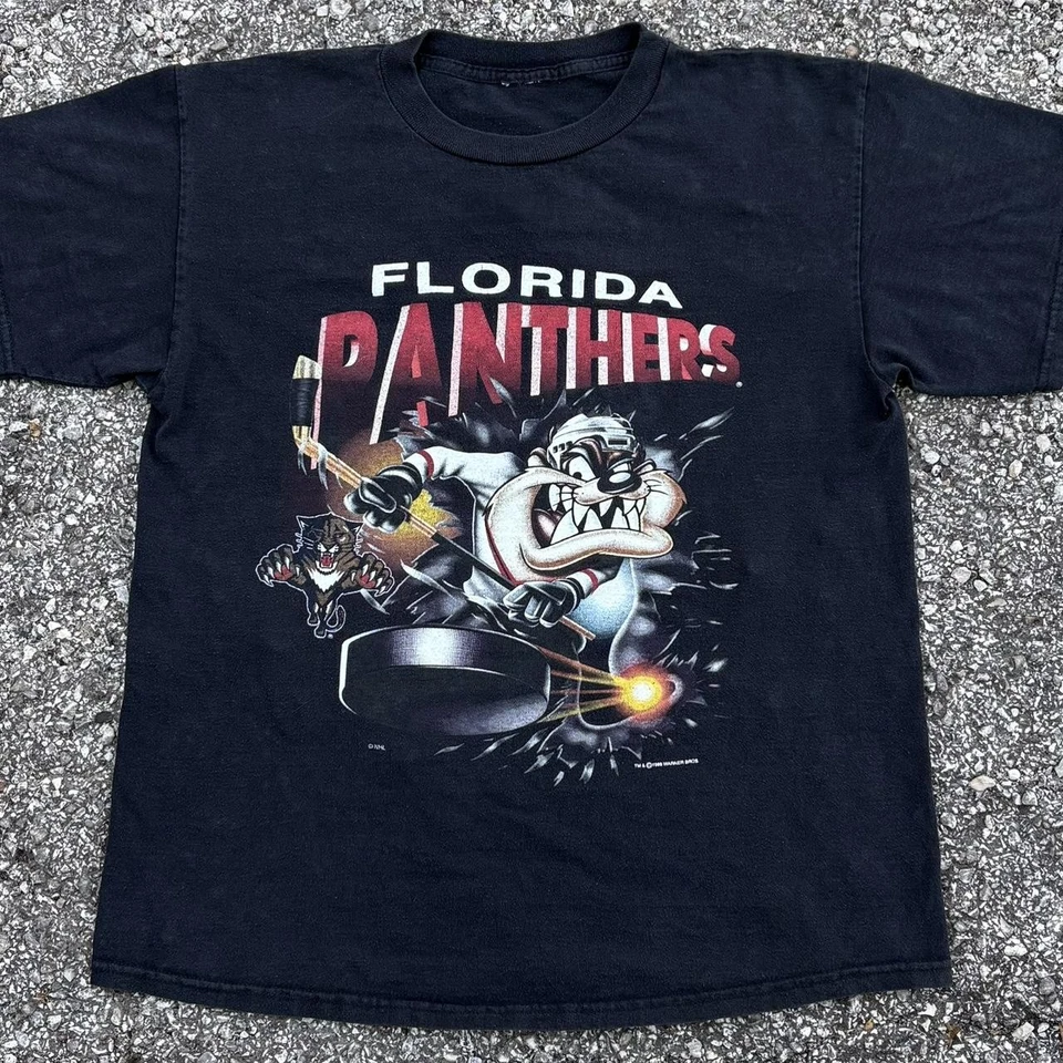 Camiseta Rara Años 90 Florida Panthers NHL Hockey Taz Looney Tunes HN4592 Foto 1 de 1