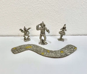 3 estatuillas de peltre Comstock del Mago de Oz de colección y el camino de ladrillos amarillos - LEER - Imagen 1 de 11